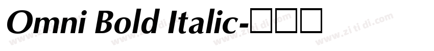 Omni Bold Italic字体转换
